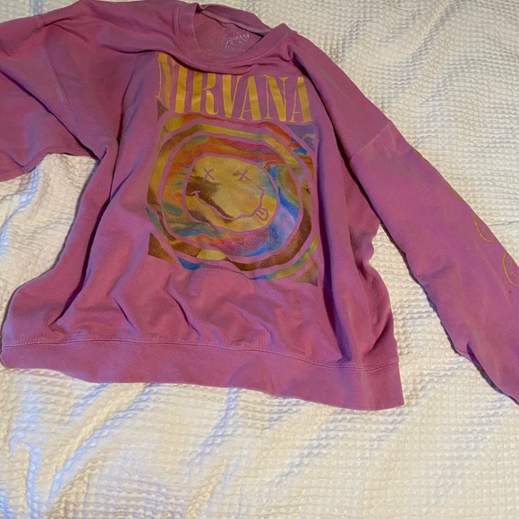 Urban Outfitters Tops - Pink nirvana sweatshirt